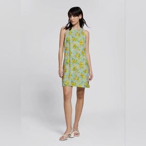 & Other Stories Yellow Floral Halter Midi Dress